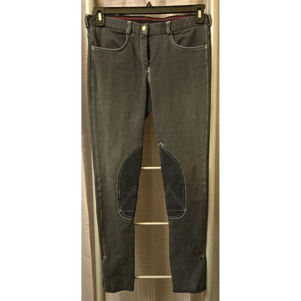 Women’s Dark Gray Riding-Style Ponte Pants